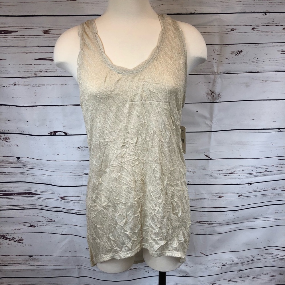 Free People Gold‎ Sparkle Tank